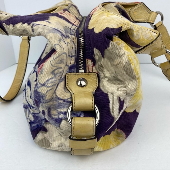 Coach Madison Maggie Navy Floral Tote Handbag M1220-23351 - Picture 6 of 16